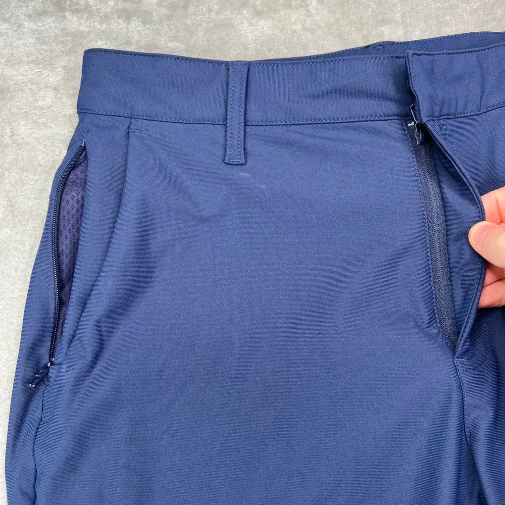 Fabletics Only-Go Pants Mens 30x28 Navy Blue Solid Performance Chino Trousers